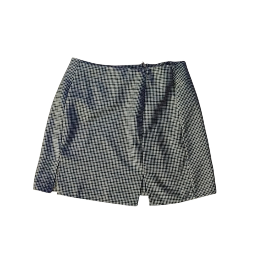 COPY - Brown, black, and tan mini houndstooth NASTYGAL skirt, size 6 in women